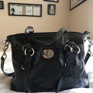 COACH Chelsea Black Patent Leather Tote Purse
